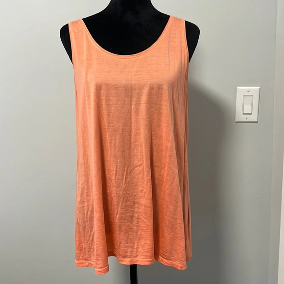Eileen Fisher Peach Silk Tank Top size Large - Picture 1 of 8